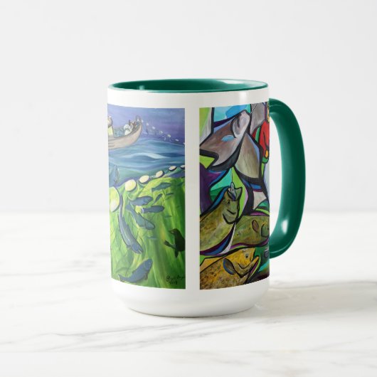 De abstracte visschilderijen van Percy Avugiak Mok (Voorkant rechts)