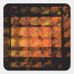 De Abstracte Wandspleetselaar Vierkante Sticker