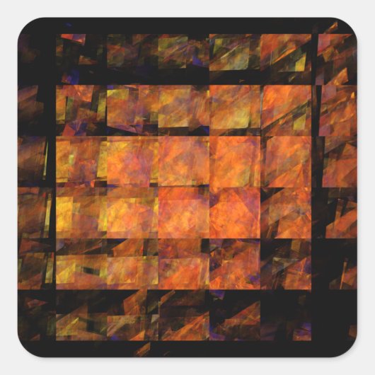 De Abstracte Wandspleetselaar Vierkante Sticker (Voorkant)