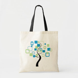 De abstracte Zak van het Canvas van de Boom Tote Bag