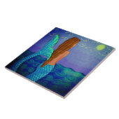 De Abstracte Zeemeerminnen van de Zon bekijken Tegeltje (Zijkant)