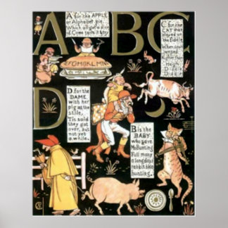 De Absurd ABC  Childrens afdrukken Poster