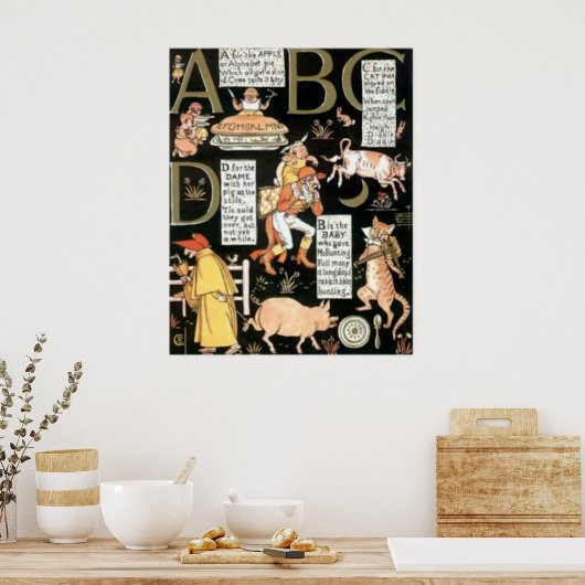 De Absurd ABC Childrens afdrukken Poster (Keuken)