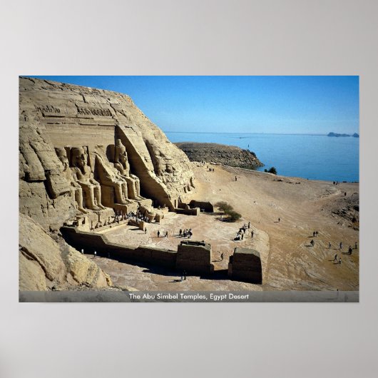 De Abu Simbel Temples, Egyptische woestijn Poster (Voorkant)