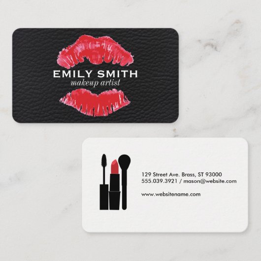 De Accessoires Kiss / Makeup Visitekaartje (Voorkant / Achterkant)