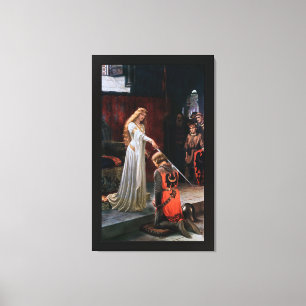 De Accolade door Edmund Blair Leighton Canvas Afdruk