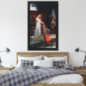 De Accolade door Edmund Blair Leighton Canvas Afdruk (Insitu (Slaapkamer))