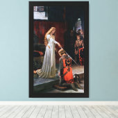 De Accolade door Edmund Blair Leighton Canvas Afdruk (Insitu (Houten vloer))