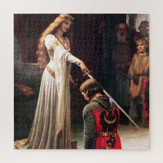 “De Accolade” Middeleeuwse Schilderij door Edmund Legpuzzel (Verticaal)