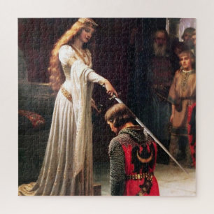“De Accolade” Middeleeuwse Schildering door Edmund Legpuzzel