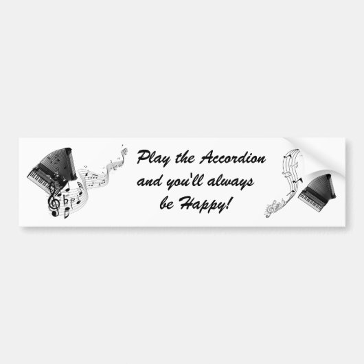 De accordeon Bumpersticker afspelen (Voorkant)