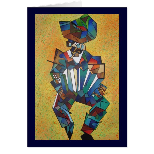 De accordionistische Cubistische kunst (Voorkant)