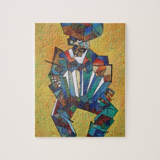 De accordionistische Cubistische kunst Legpuzzel (Verticaal)