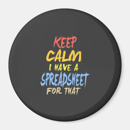 De accountant beschikt over een spreadsheet voor d magneet (Voorkant)