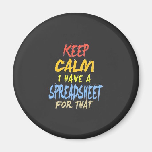 De accountant beschikt over een spreadsheet voor d magneet (Voorkant)