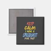 De accountant beschikt over een spreadsheet voor d magneet (Voorkant / Achterkant)