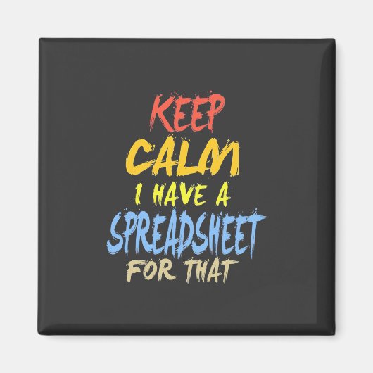 De accountant beschikt over een spreadsheet voor d magneet (Voorkant)