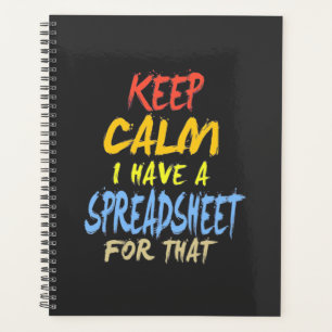 De accountant beschikt over een spreadsheet voor d planner