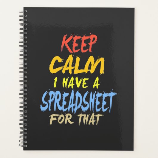 De accountant beschikt over een spreadsheet voor d planner (Voorkant)