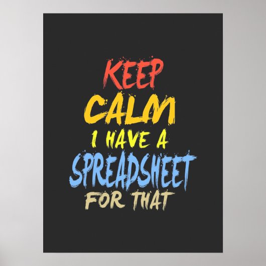 De accountant beschikt over een spreadsheet voor d poster (Voorkant)