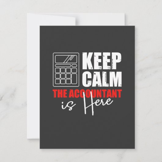 De accountant is hier bedankkaart (Voorkant)