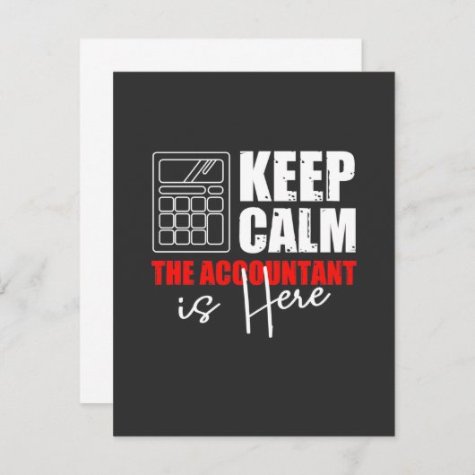 De accountant is hier bedankkaart (Voorkant / Achterkant)