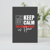 De accountant is hier bedankkaart (Staand voorkant)