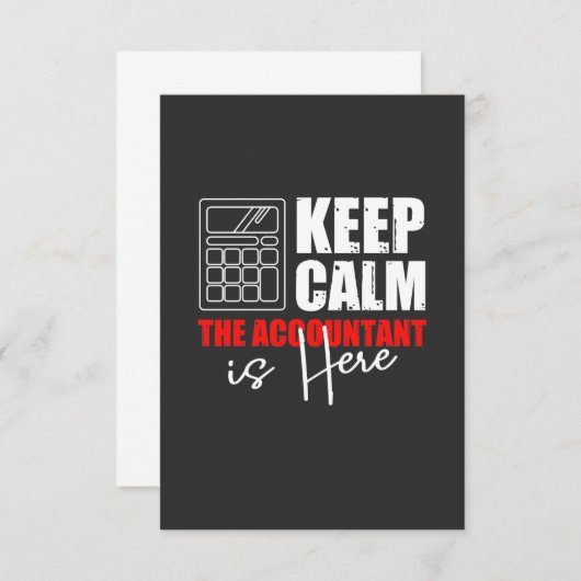 De accountant is hier bedankkaart (Voorkant / Achterkant)