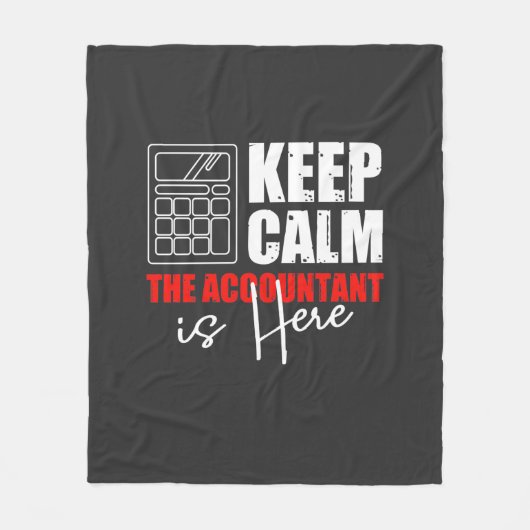 De accountant is hier fleece deken (Voorkant)