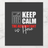 De accountant is hier wijn etiket (Enkel label)