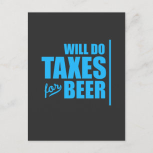 De accountant zal belasting voor bier doen briefkaart