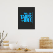 De accountant zal belasting voor bier doen poster (Keuken)