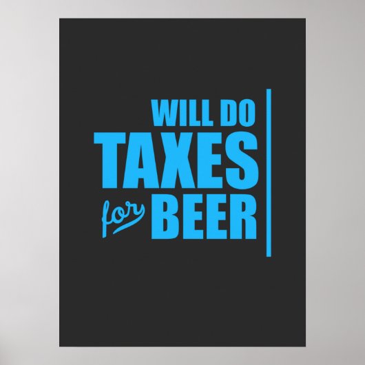 De accountant zal belasting voor bier doen poster (Voorkant)