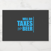 De accountant zal belasting voor bier doen sparkling wijnetiket (Enkel label)