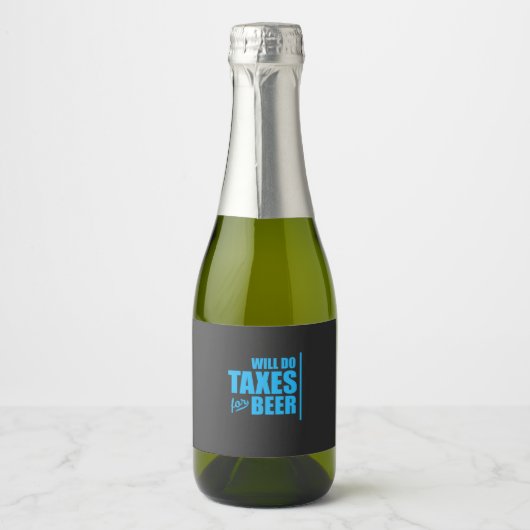 De accountant zal belasting voor bier doen sparkling wijnetiket (Voorkant)