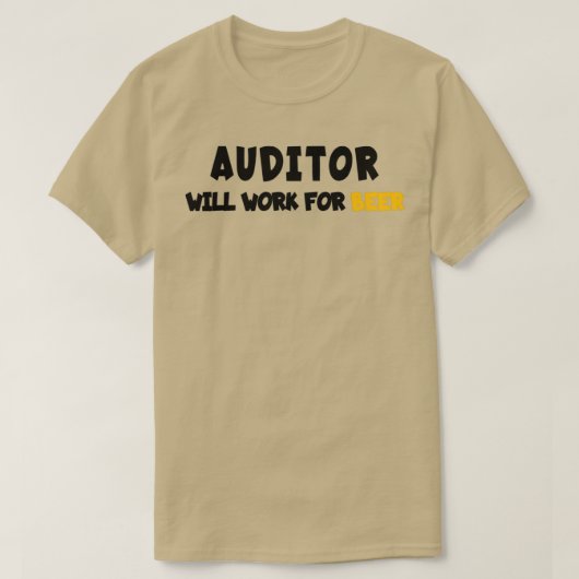 de accountant zal werken aan bier t-shirt (Design voorkant)