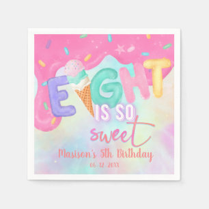 De acht is zo zoete roze die Napkins bevroeit Servet