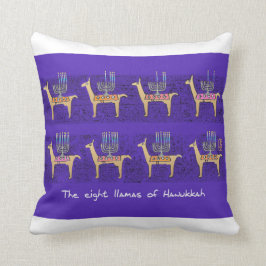 De acht lama's van Hannukah gooien kussen