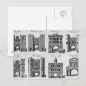 De acht poorten van de Londense City Briefkaart (Voorkant / Achterkant)
