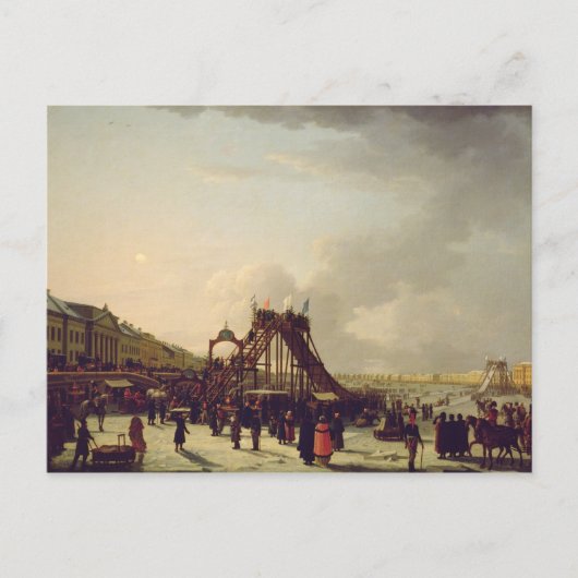 De achtbaan op de Neva in St. Briefkaart (Voorkant)