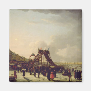 De achtbaan op de Neva in St. Magneet