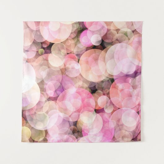 De achtergrond van bleke gele bubbels. wandkleed (Voorkant)