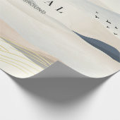 de achtergrond van de bergkunsten en de gouden lij cadeaupapier (Hoek)