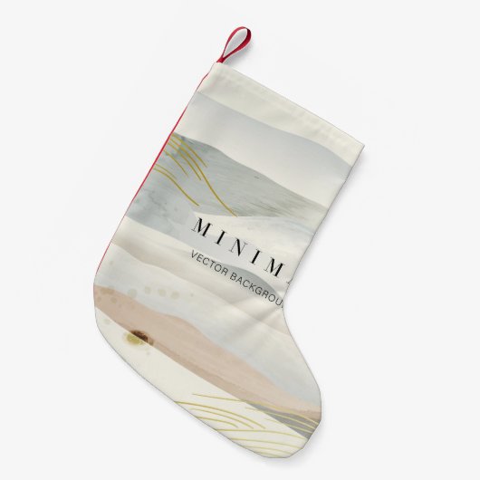 de achtergrond van de bergkunsten en de gouden lij kleine kerstsok (Voorkant (Hangend))