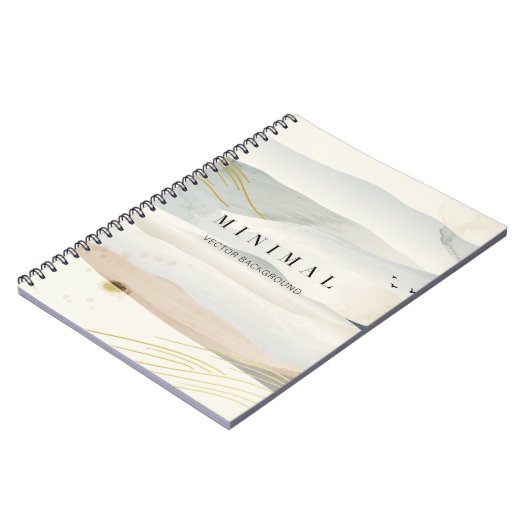 de achtergrond van de bergkunsten en de gouden lij notitieboek (Linkerzijde)