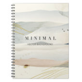 de achtergrond van de bergkunsten en de gouden lij notitieboek (Voorkant)