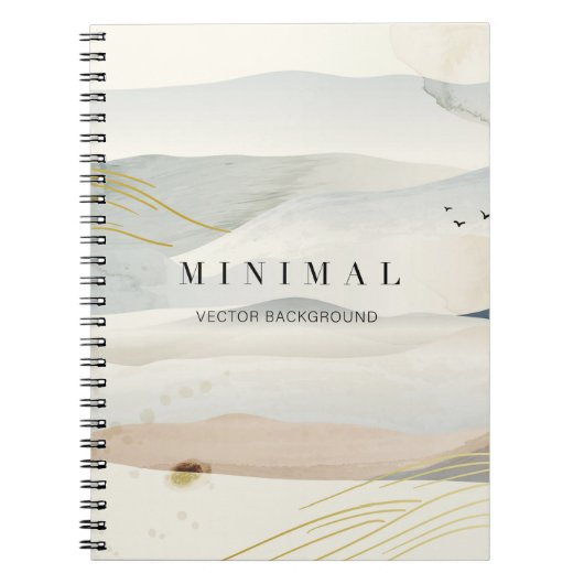 de achtergrond van de bergkunsten en de gouden lij notitieboek (Voorkant)