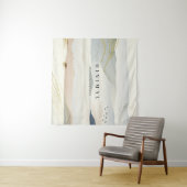 de achtergrond van de bergkunsten en de gouden lij wandkleed (In Situ (horizontaal))