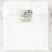 De achtergrond van de bruiloft verkiest de knoeibo vierkante sticker (Tas)