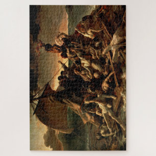 De achtergrond van de medaille legpuzzel